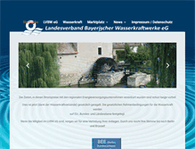 Tablet Screenshot of lvbw-wasserkraft.de